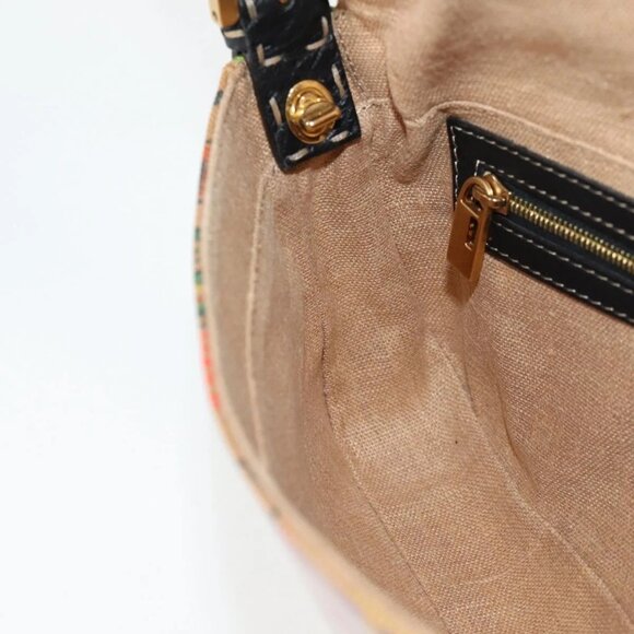 FENDI Mamma Baguette Shoulder Bag Coated Canvas Brown Gold Auth 127210SM - Picture 12 of 16